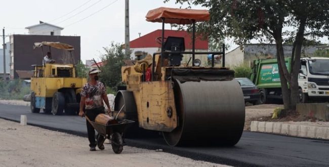 پروژه های میثاق در آستانه بهره برداری آغاز عملیات آسفالت قطعه اول پروژه بازگشایی ژ۵ محور شهید سلیمانی