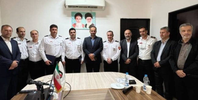 مراسم اهدای درجه نیروهای آتشنشانی و خدمات ایمنی شهرداری رشت برگزار شد