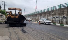 تدوام عملیات روکش آسفالت در محدوده منطقه سه شهری خیابان جانبازان به سمت گلزار شهدا _ لاین برگشت