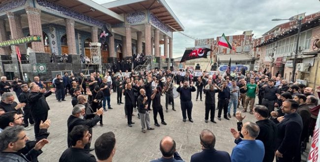 برگزاری مراسم هیئت عزاداری شورای اسلامی و شهرداری رشت در بقعه متبرکه حضرت فاطمه اخری (س) خواهر امام